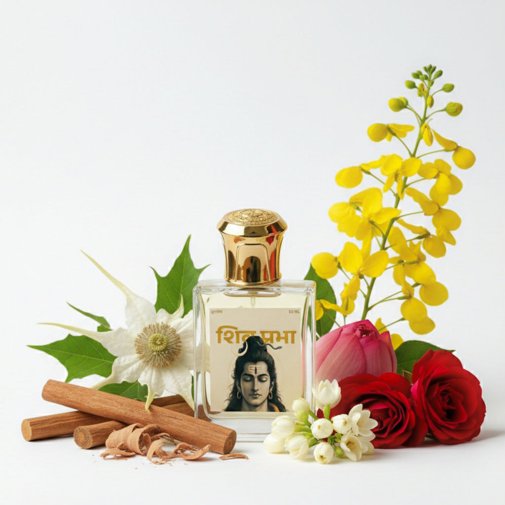 Shivprabha™ Lord Shiva Inspired Premium Perfume, 50ml, Artisanal Vedic Fragrance with Earthy Sandalwood and Floral Notes, Long Lasting Spiritual Scent